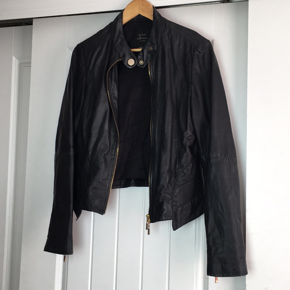 Guess by Marciano Leather Moto Style Jacket